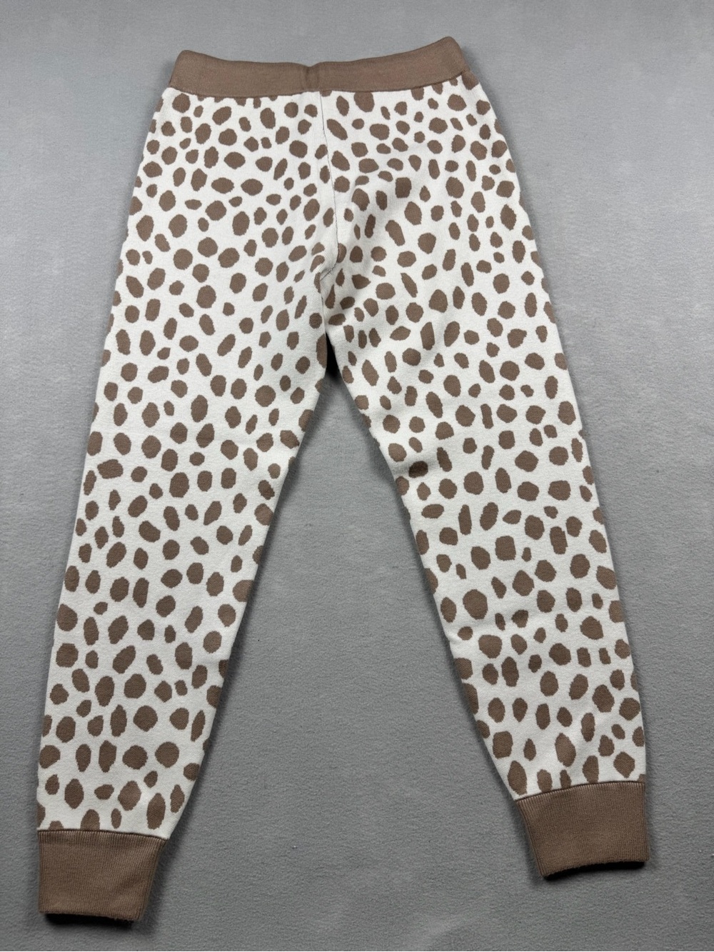 Ann Taylor Womens Small Sweater Knit Leopard Joggers Pants Drawstring Cuff Ankle - Picture 2 of 14